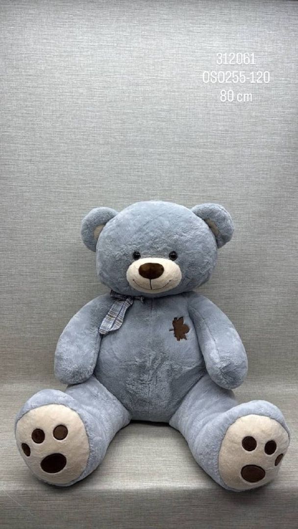 OSO GRIS BORDADO 80 CM