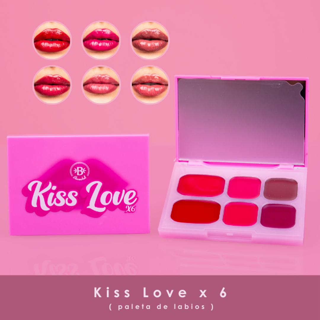 KISS LOVE X6 PALETA DE LABIOS BLOOMSHELL