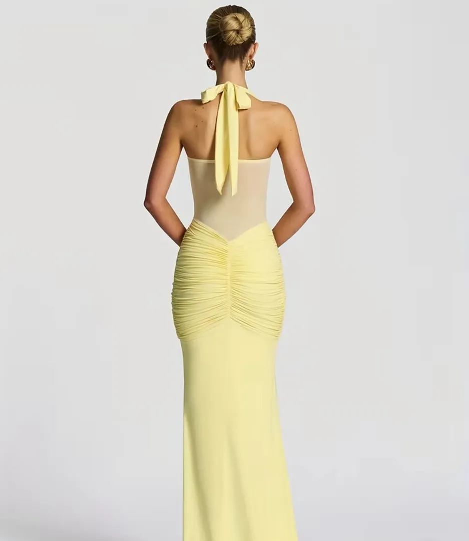VESTIDO AMARLLO TALLA (S)