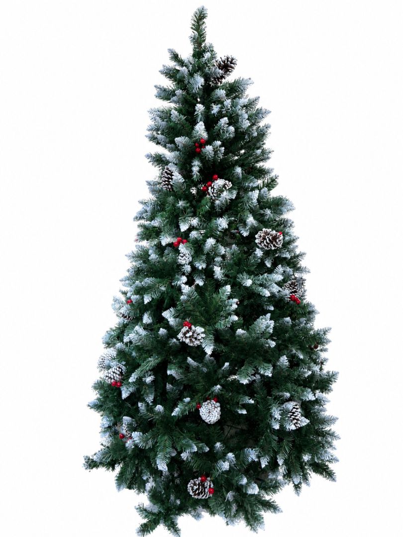 ARBOL PUNTA NEVADA CON PIÑAS Y CEREZAS 2.10 M