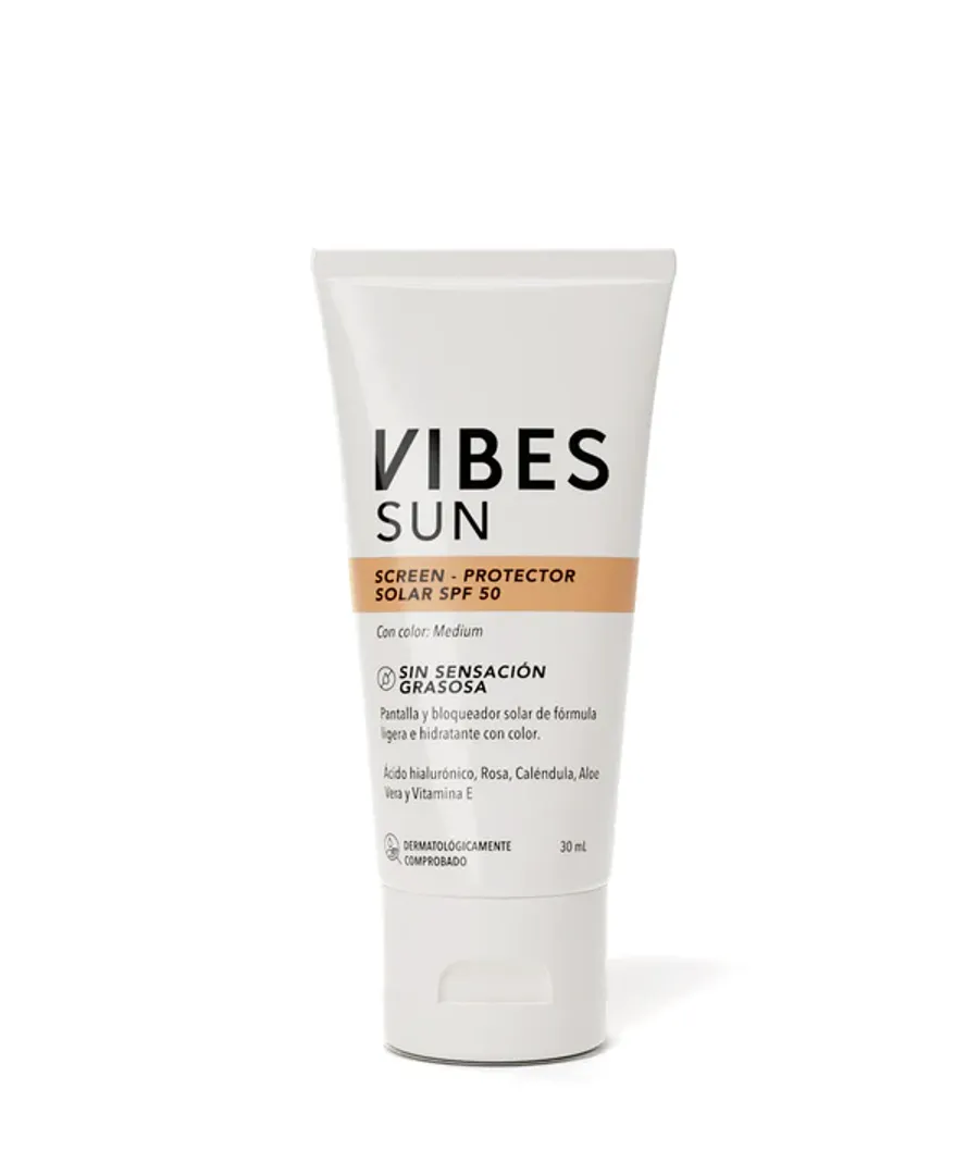 PANTALLA SOLAR COLOR MEDIUM SPF50 30ML VIBES