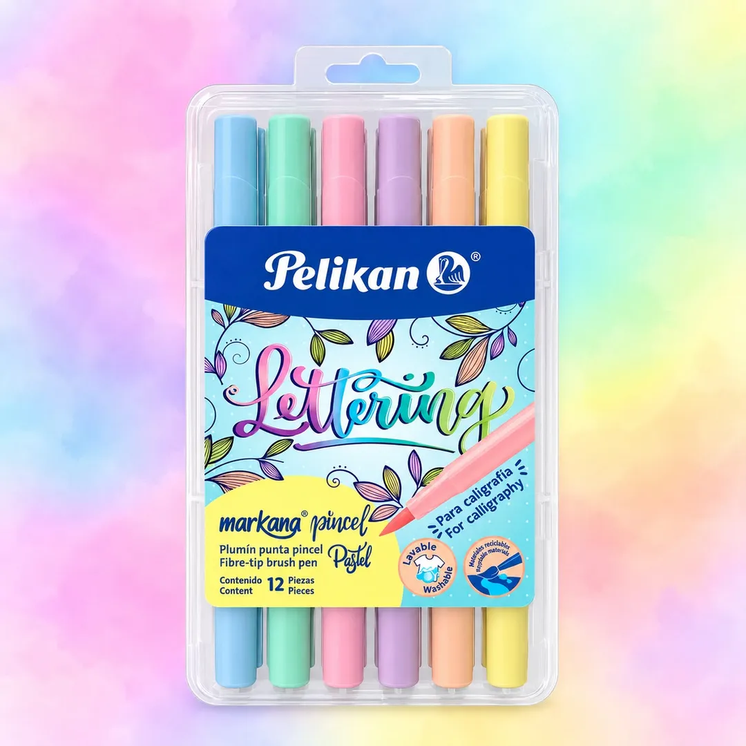 Plumones Punta Pincel Pastel x 12