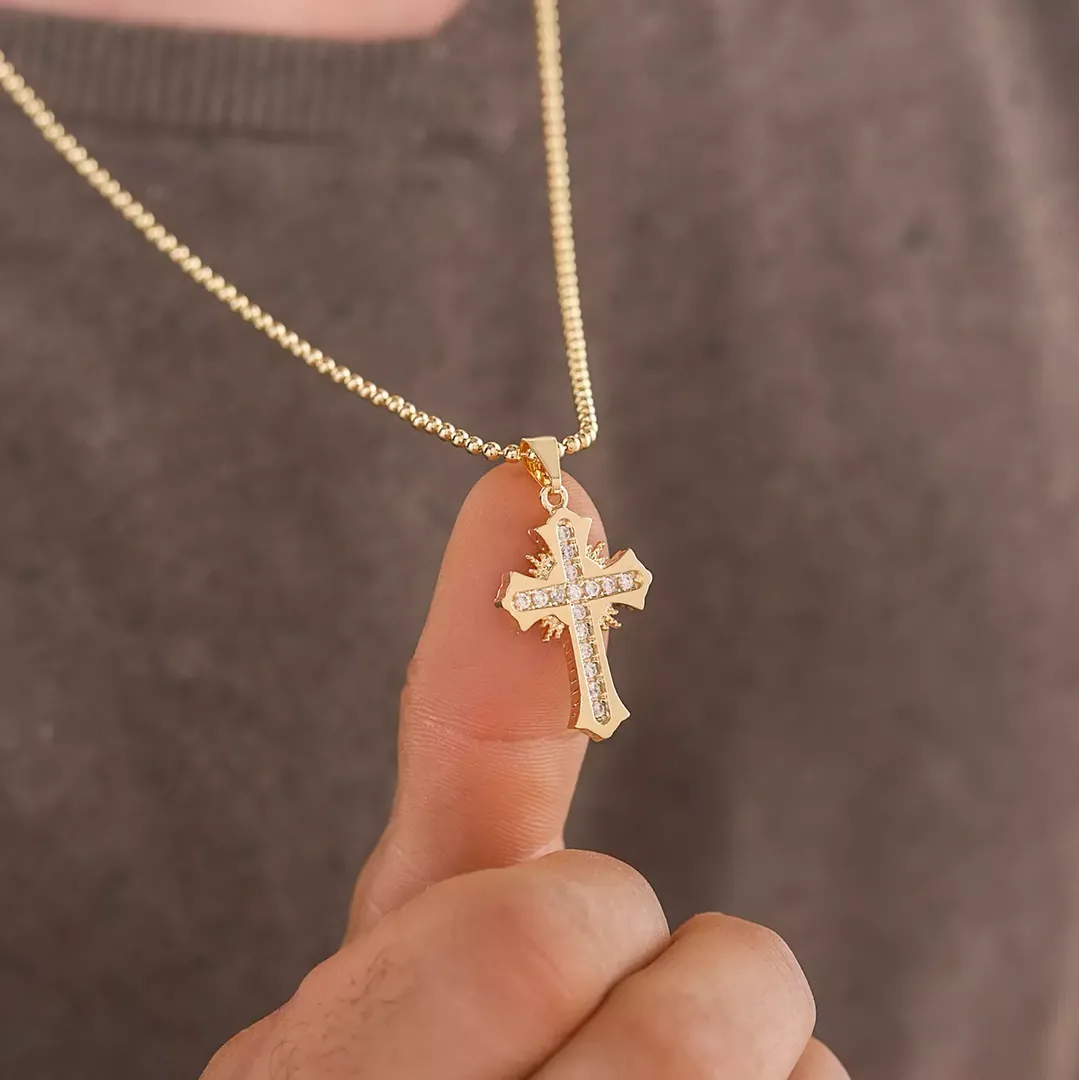 D Cruz Sagrada Circonias Cristal