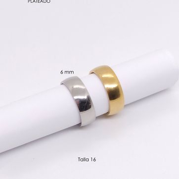 Imagen del producto ARGOLLA LISA ACERO PLATEADO 6MM