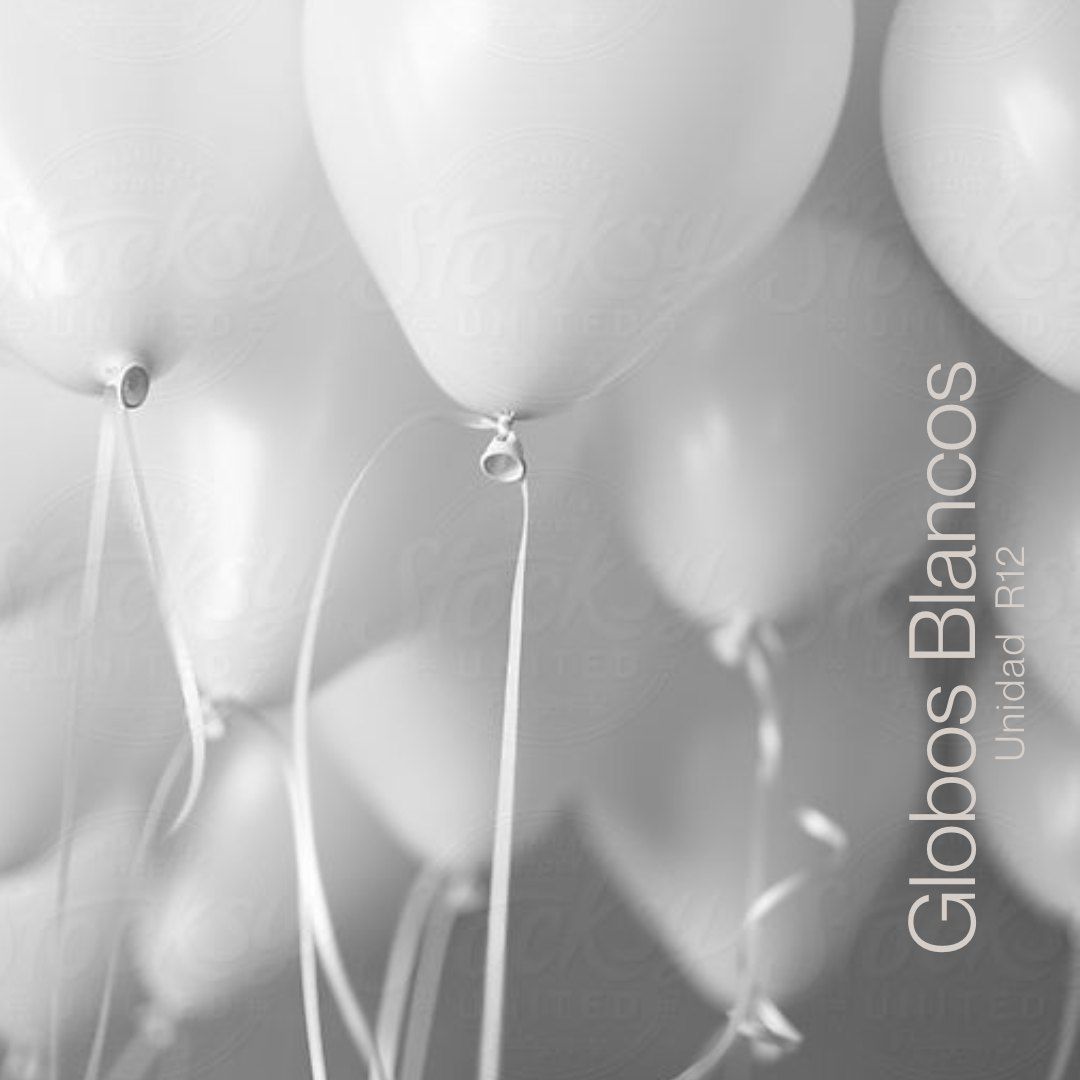 GLOBO CON HELIO BLANCO
