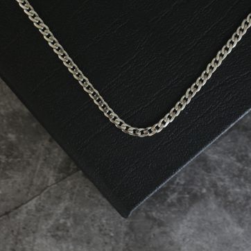 Cadena cubana 3mm-Silver - imagen 1