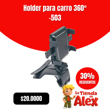 Imagen del producto Holder para carro 360° -503