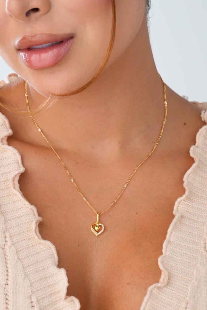 Cadena destello y corazon Lovely 