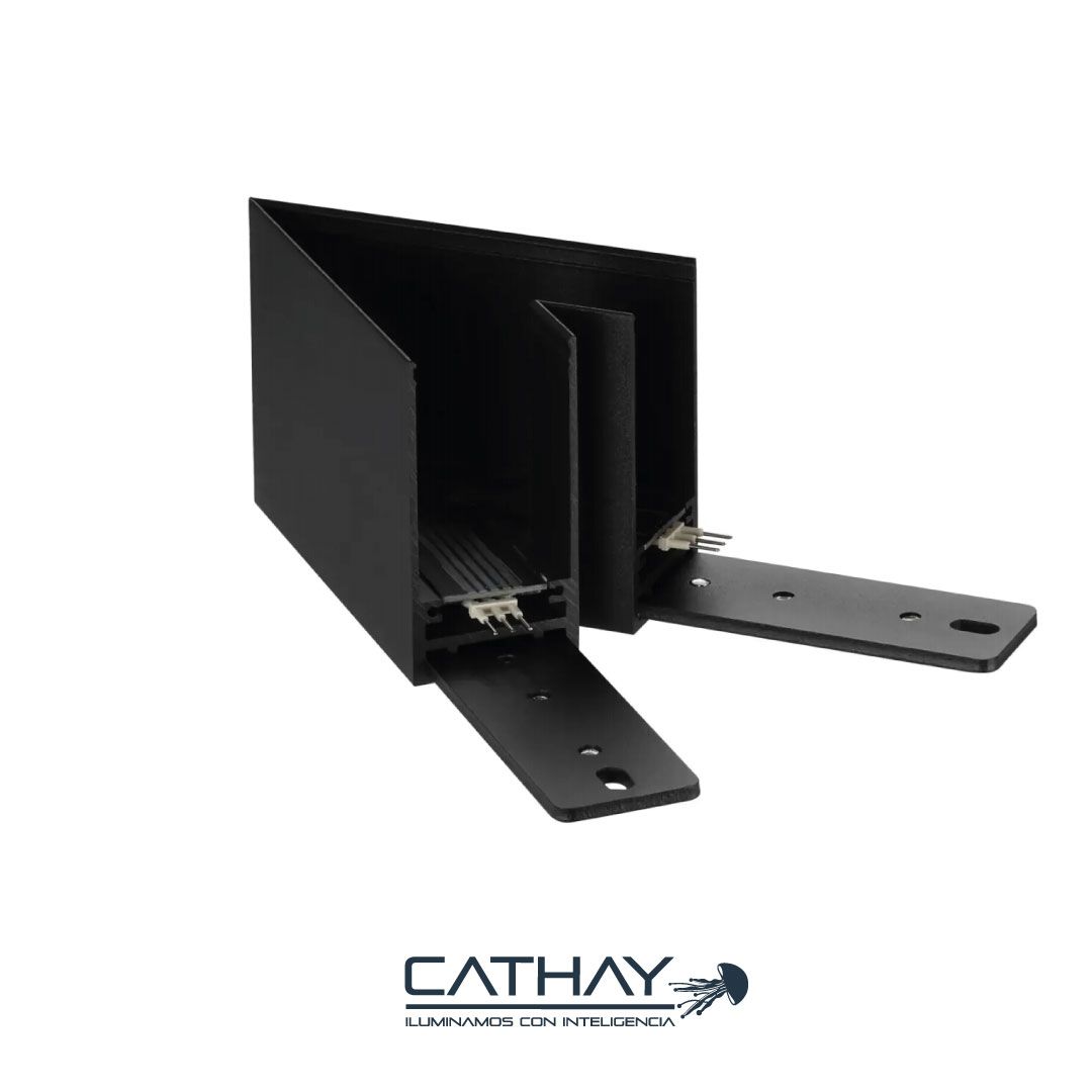 UNION EN V PARA RIEL MAGNETICO CHASIS NEGRO