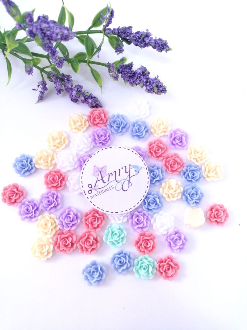 10 Rosas Resina Mini