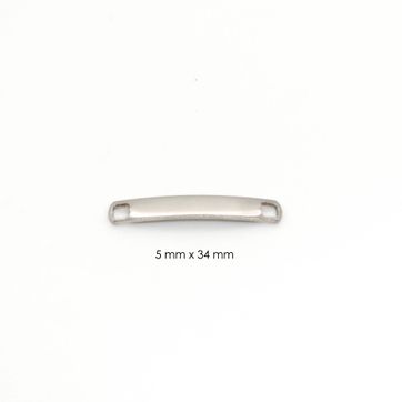 Imagen del producto DIJE PLACA ACERO 5 X 34 MM 