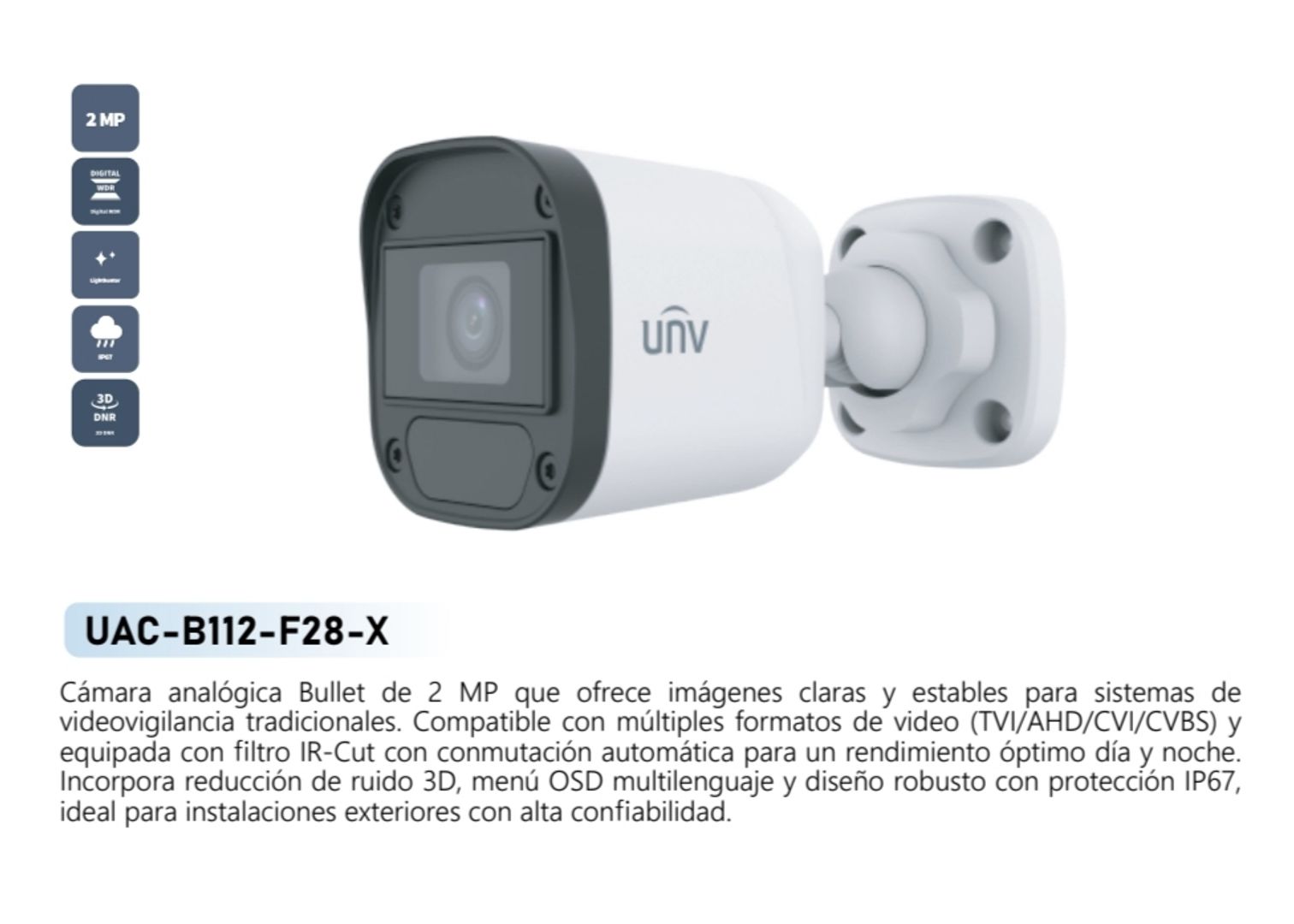 CAMARA BALA 2MP UNIVIEW 