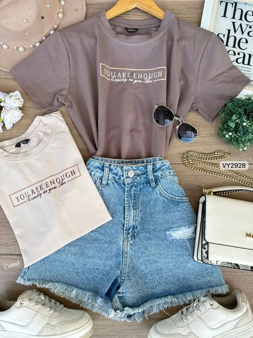 CAMISETA FRIA REGULAR YOU ARE ENOUGH VY2928