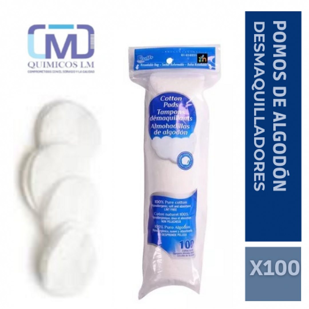 POMOS DE ALGODÓN x 100 UND