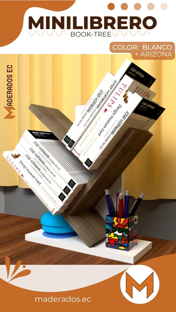 Minilibrero pequeño tipo árbol
