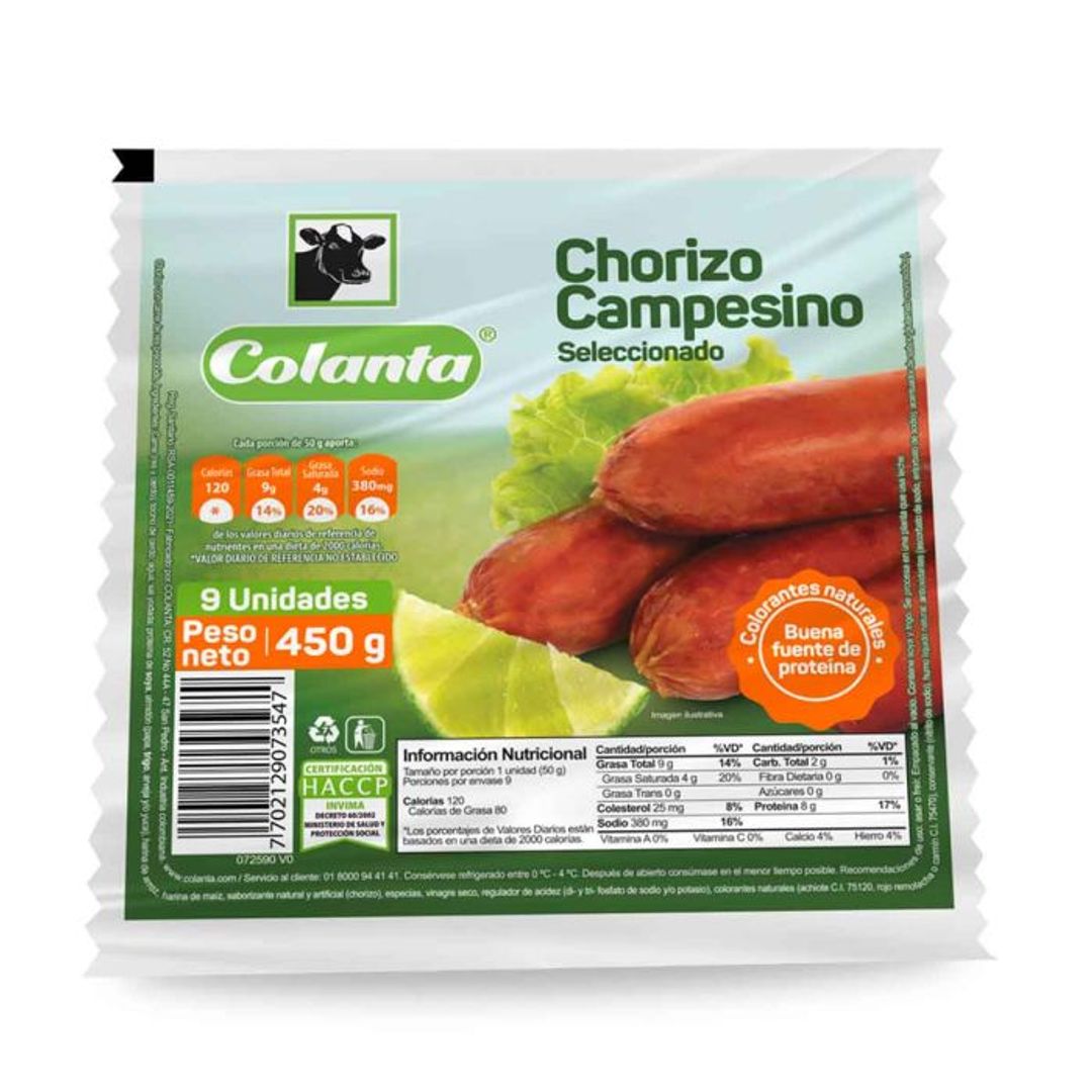 CHORIZO CAMPESINO COLANTA*450G