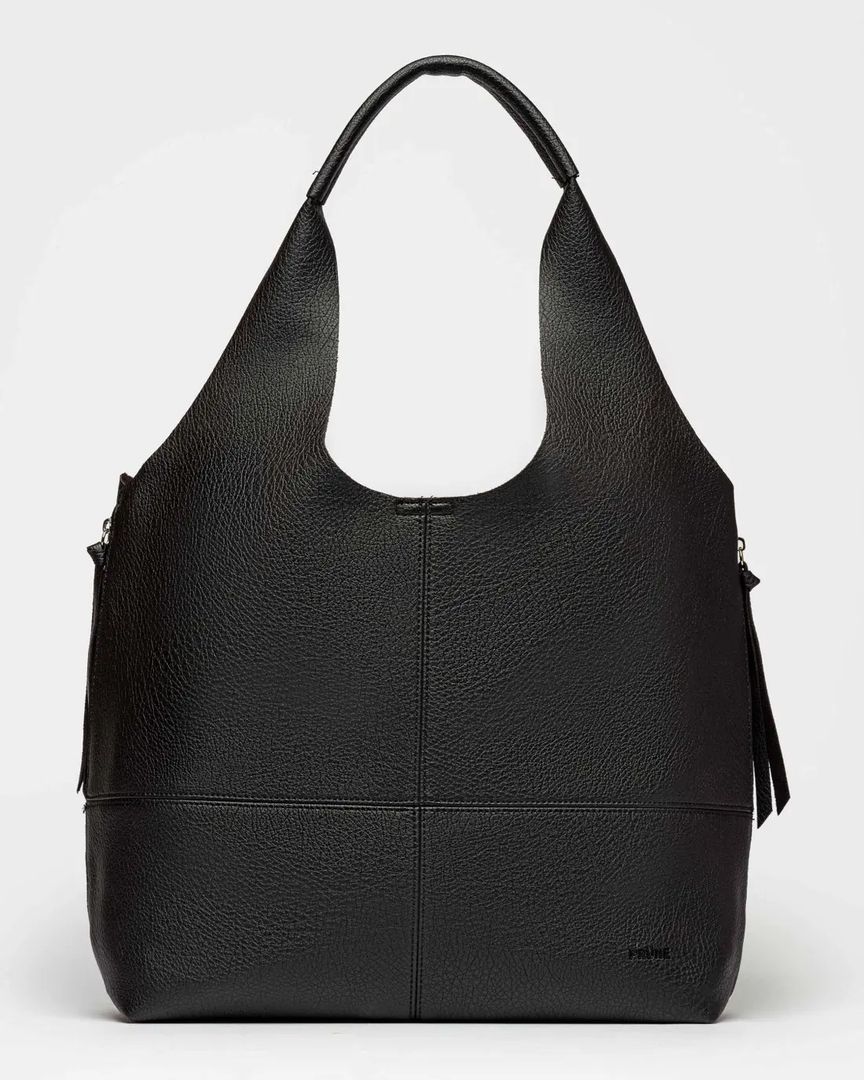 SHOPPER AMALFI EFECTO CUERO NEGRO