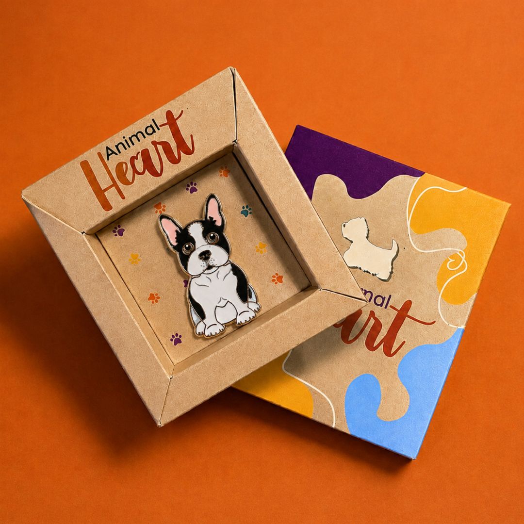 PIN BULLDOG FRANCES BLANCO NEGRO