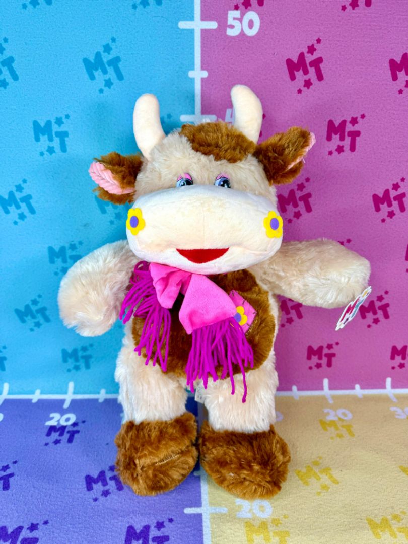 Vaca flores mejillas bufanda 35cm PLS