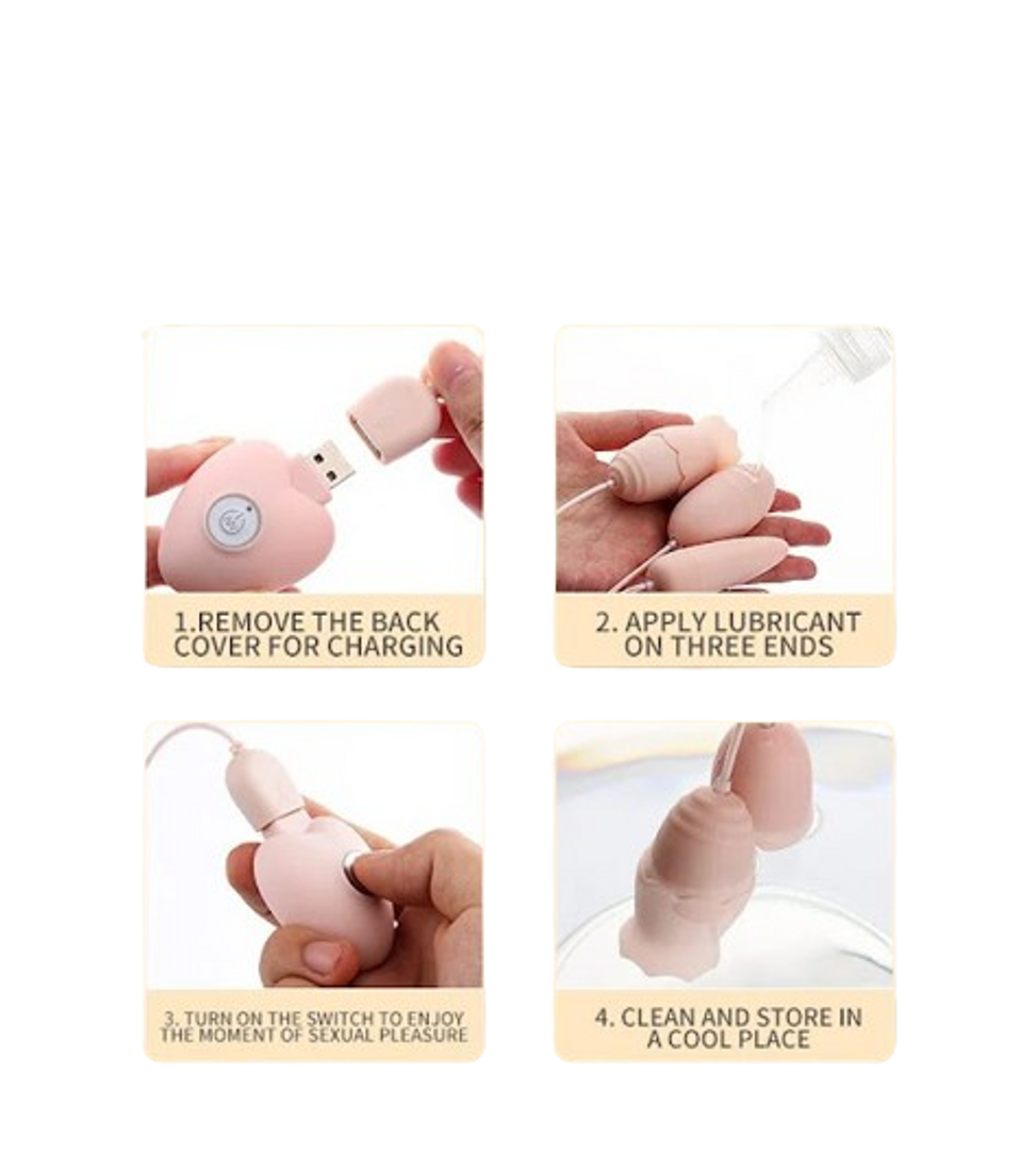 Huevo vibrador de 3 cabezas 