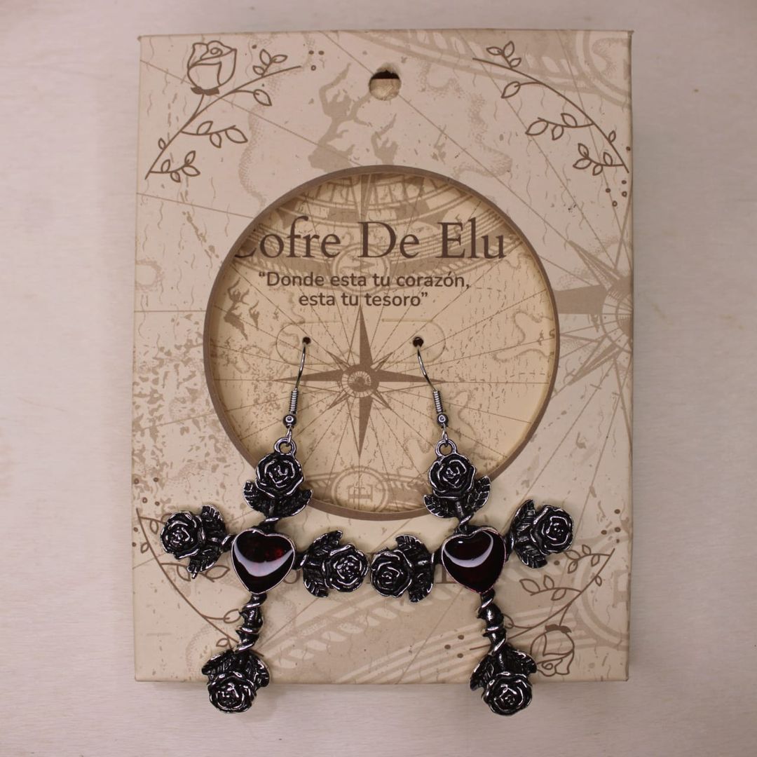 ARETES CRUZ ROSAS