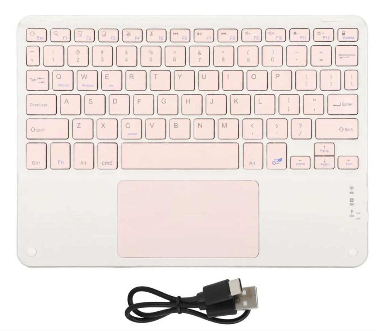 Teclado Mini Bluetooth Touchpad Recargable