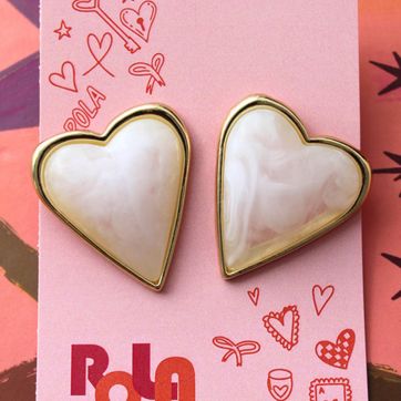 Aretes corazón grande - imagen 1