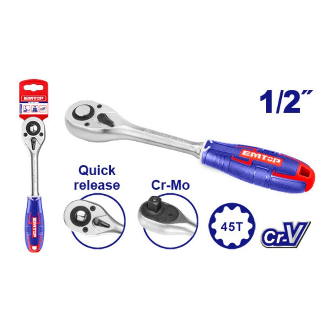 EMTOP RATCHET 1/2" Cr-V SUPER EMTOP