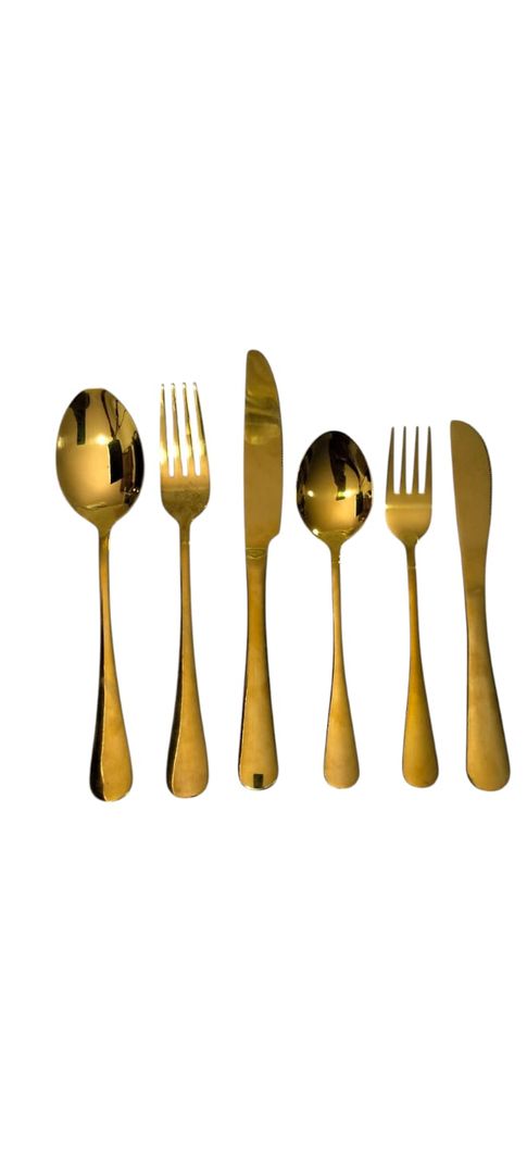 CUBIERTOS DORADO LISO