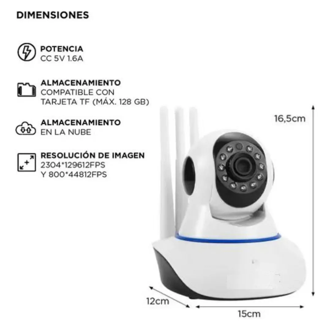 Cámara de seguridad 3 antenas