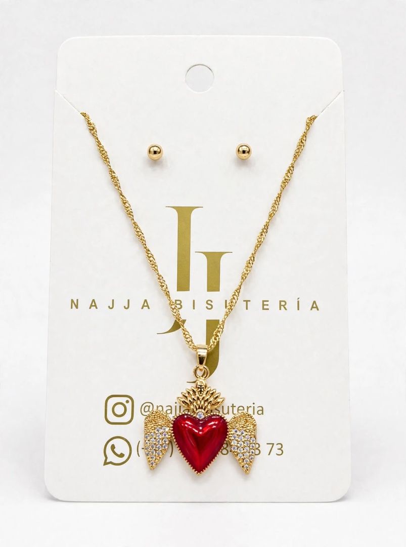 Collar Rodinado Sagrado Corazón 