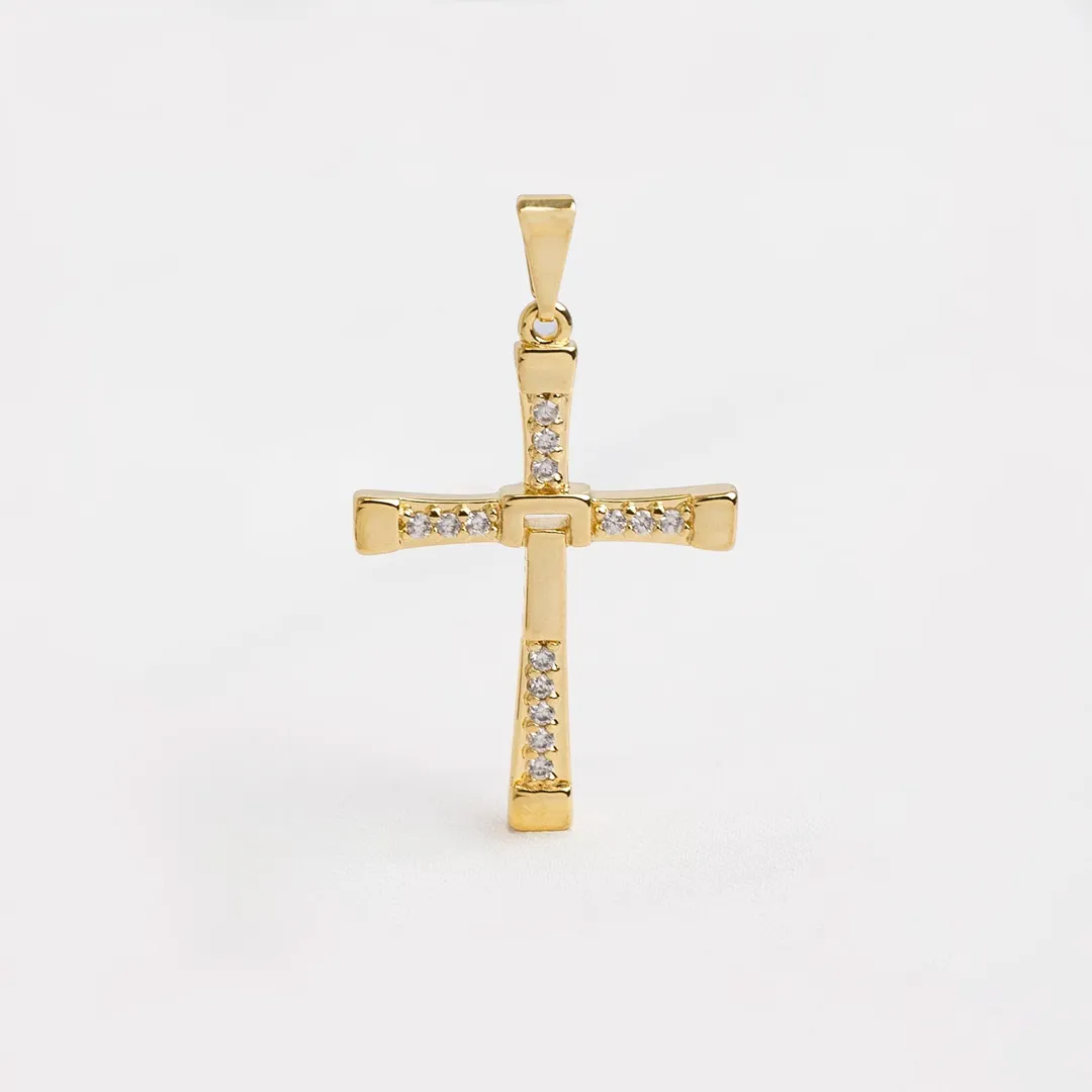 Dije Cruz Toretto 3.1 Cms Cristal