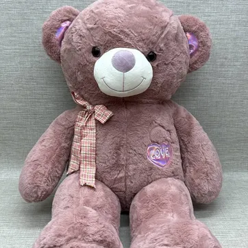 Imagen del producto OSO PALO ROSA   CON BORDADO LOVE DE  90 CM 