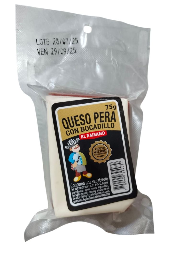 QUESO PERA BOCADILLO EL PAISANO COMBIQUESO*75G