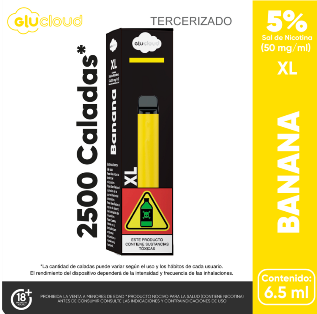 GluCloud XL Banana 2500 Puffs