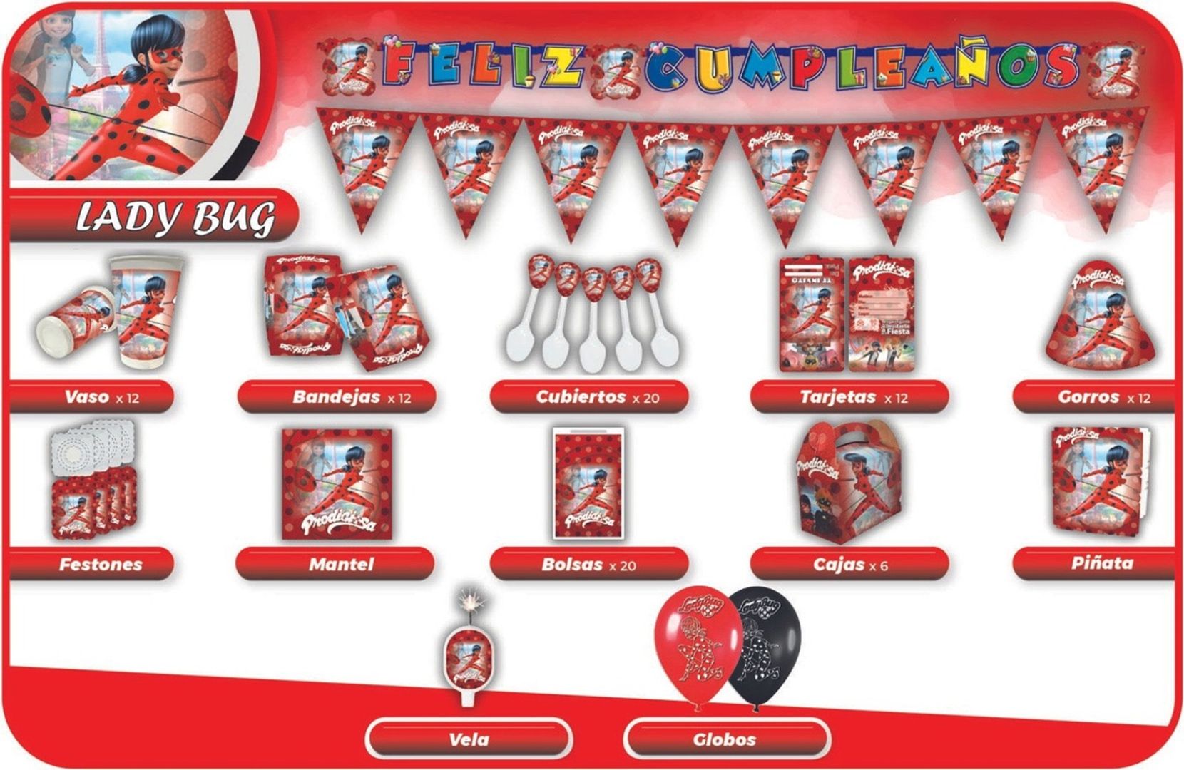 DECORACIÓN LADY BUG