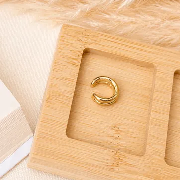 Imagen del producto Earcuff dorado dos líneas 