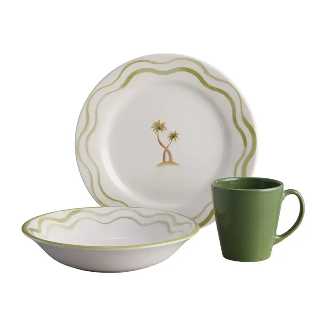 Vajilla CORONA 4 Puestos / 12 Piezas Brisa