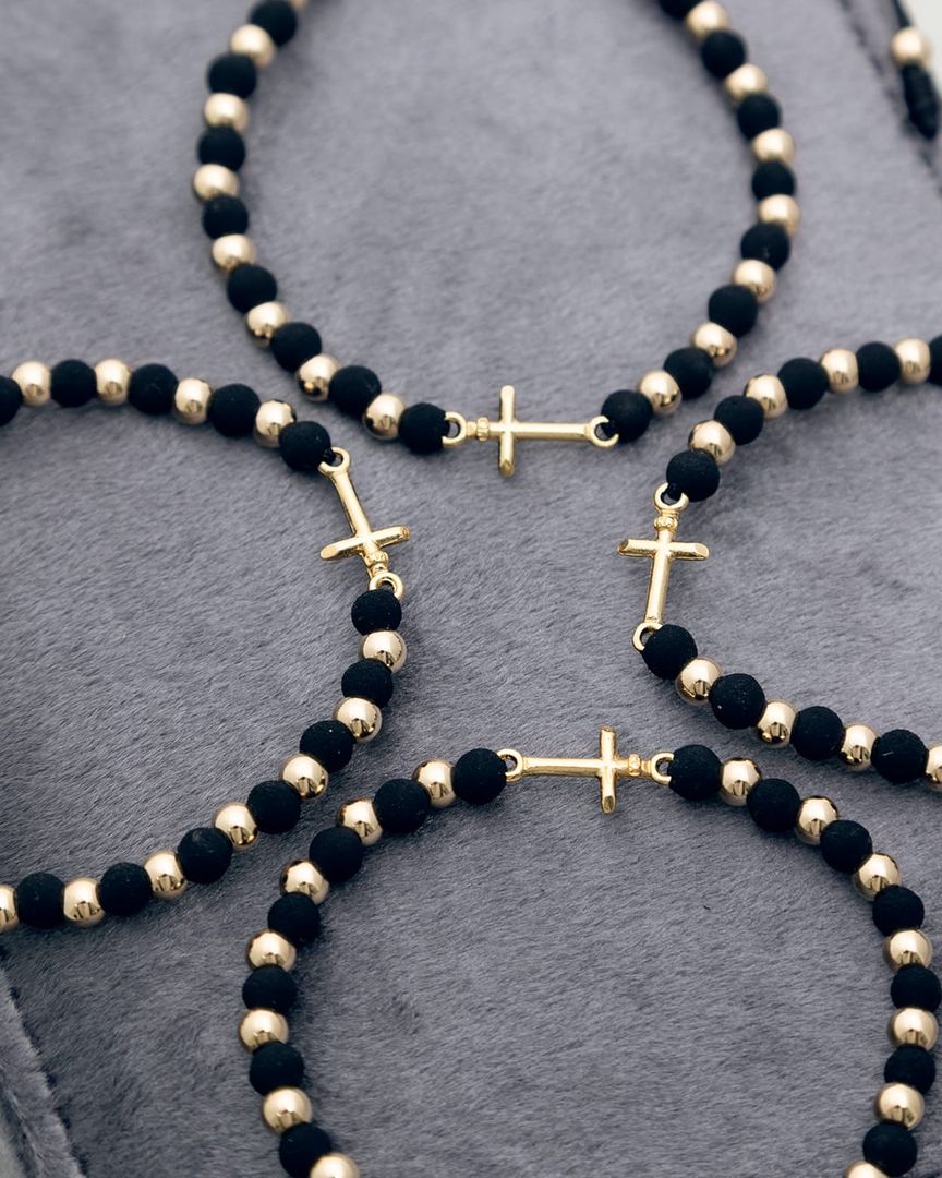 Manilla cruz en neopreno y balin 4mm