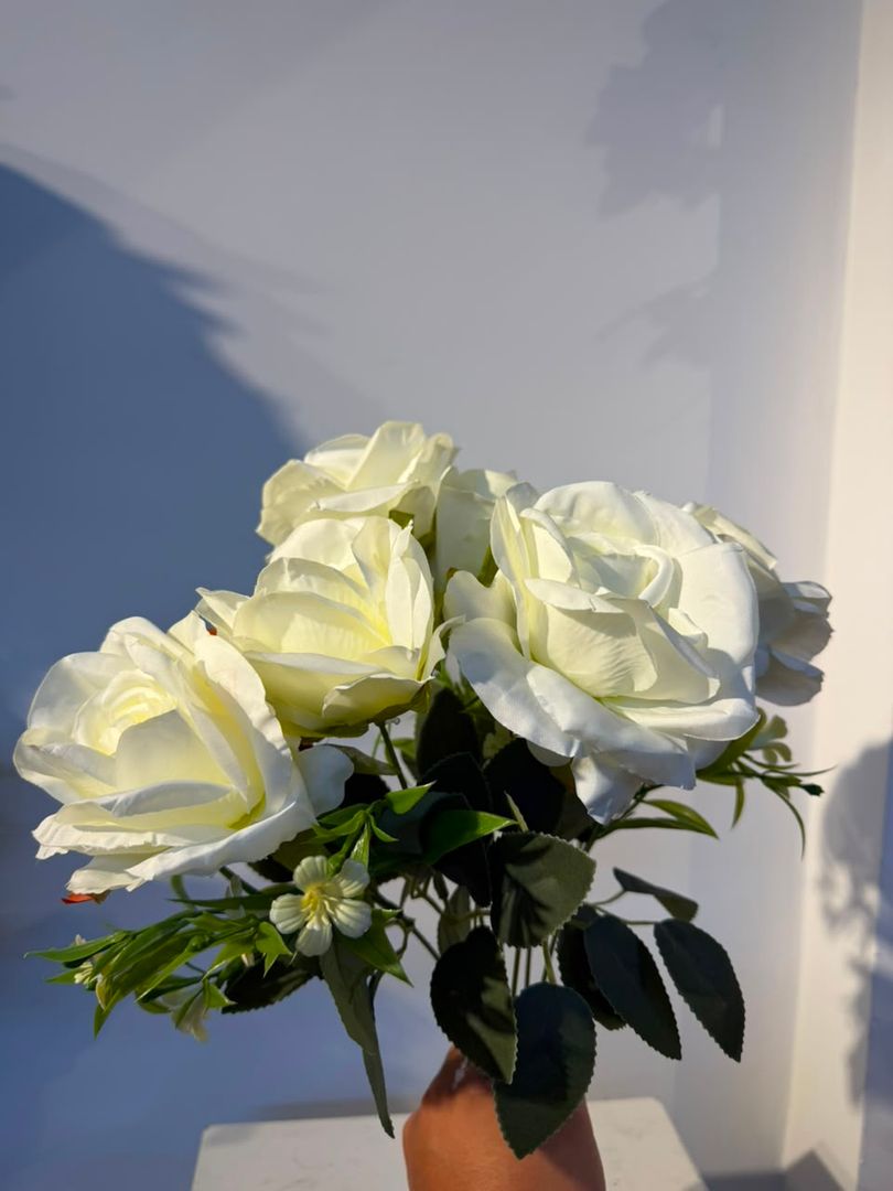 ROSA X 7 GRANDE COLOR BLANCA