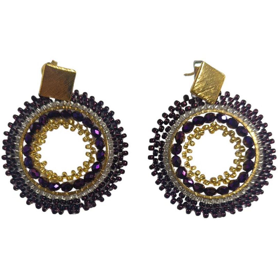 Aretes artesanales Círculo