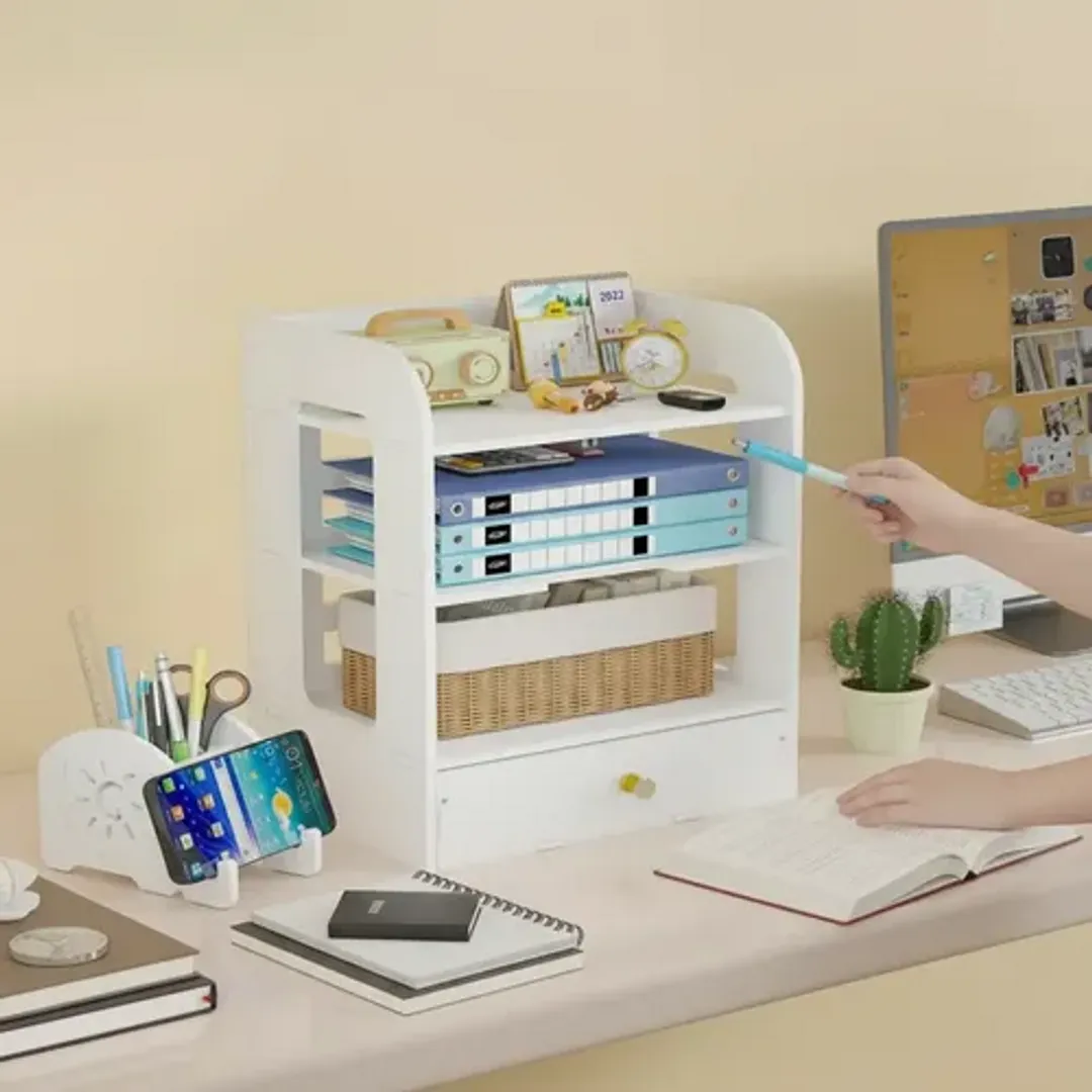 ORGANIZADOR PARA ESCRITORIO 4 ESTANTES