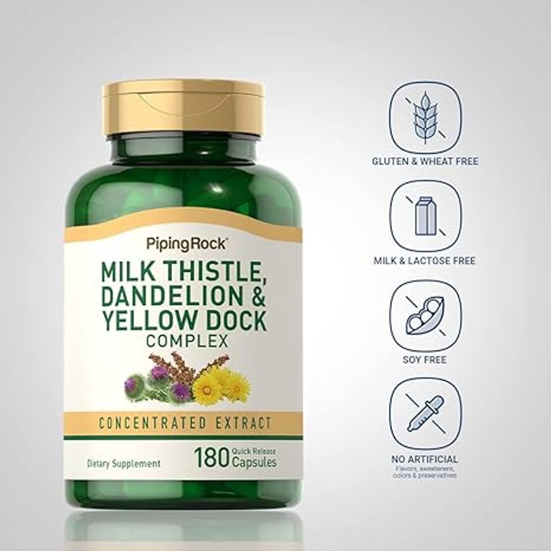 Cardo mariano, diente de león y muelle amarillo 180 cáp Piping Rock