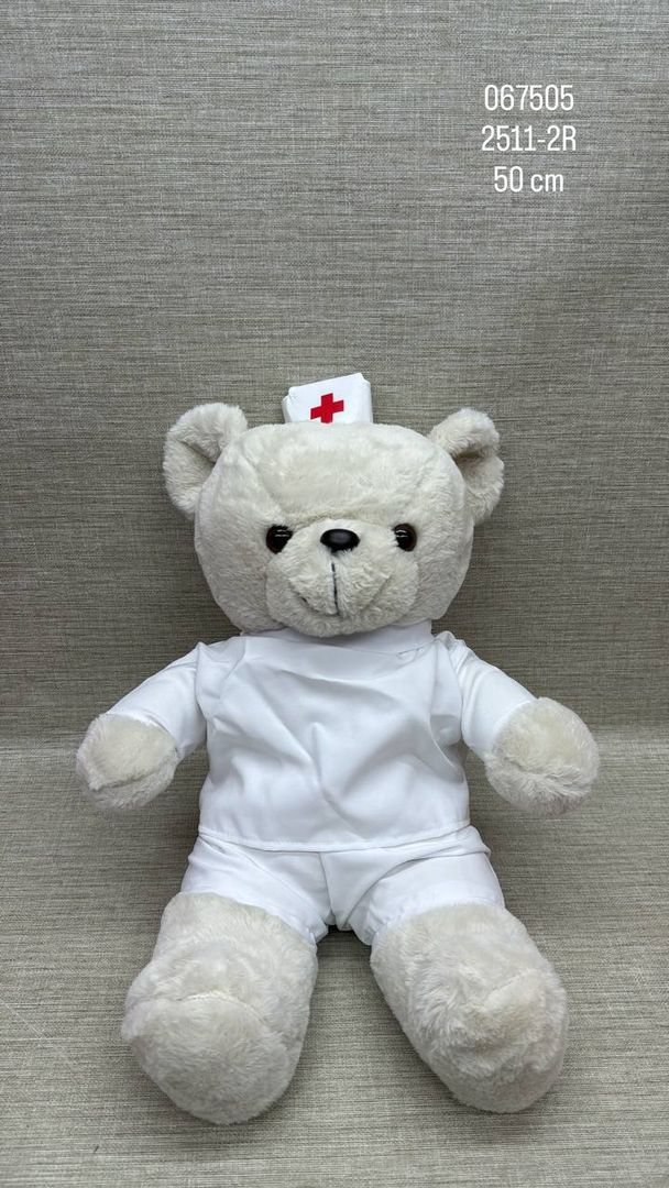 OSO DISFRAZADO DE ENFERMERO 50 CM
