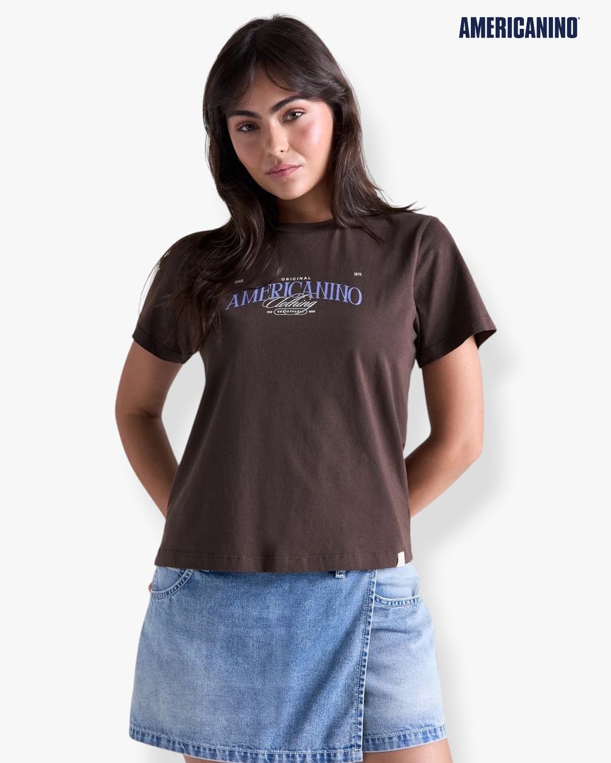 Camiseta americanino 609G090 cafe