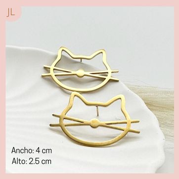 Imagen del producto Aretes Topo Gato Acero