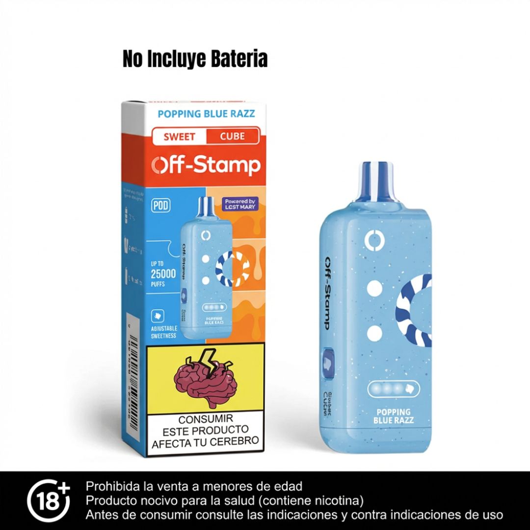 Pod Off Stamp Popping Blue Razz 35.000 Puffs - Dulce