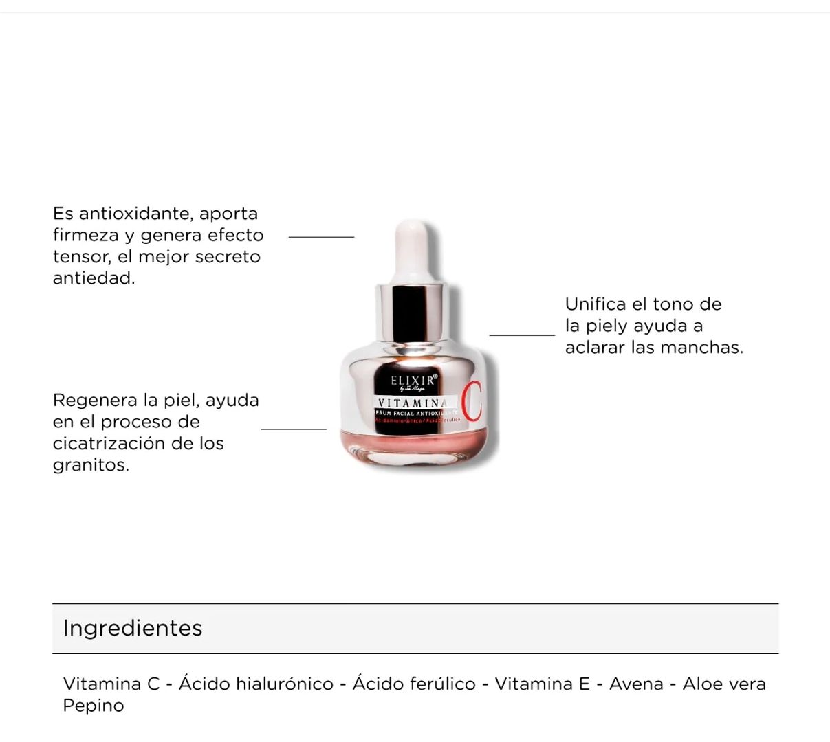 Serum facial vitamina C de Elixir by la Maga