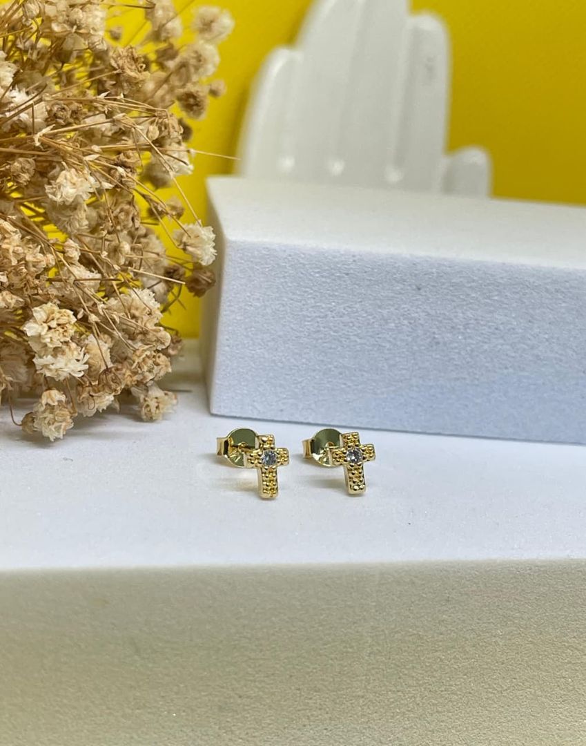 Topos cruz diamantada micro circon cristal 