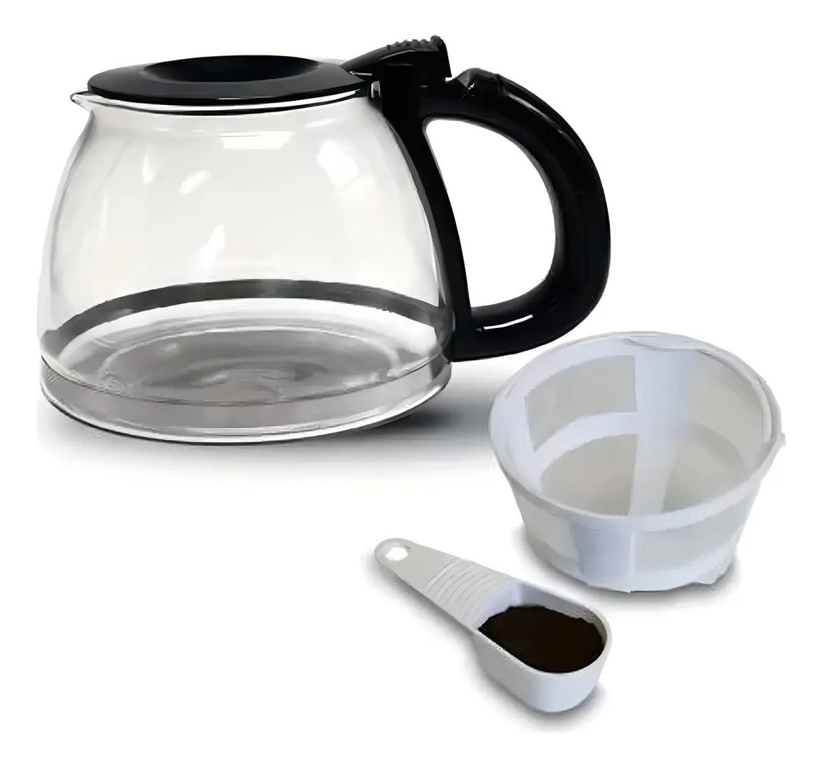 CAFETERA ELÉCTRICA HOME ELEMENTS 12 TAZAS VIDRIO HE-7031A NEGRO